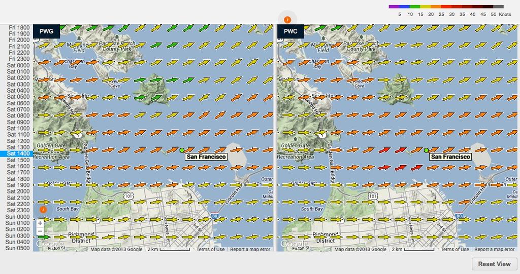 Wind map for 140hrs on Saturday 24 August, 2013 © PredictWind.com www.predictwind.com